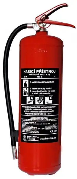 Hasící přístroj práškový 6 kg 110kV