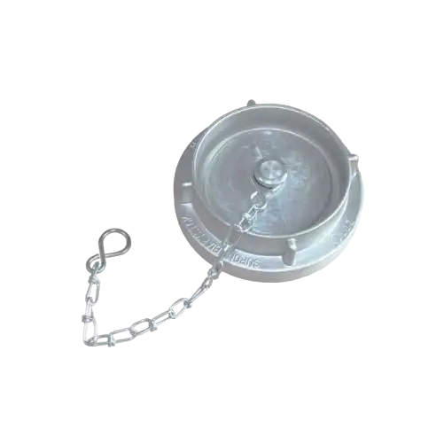 Zaslepovací víčko hliníkové s řetízkem D25, C52, B75, A110